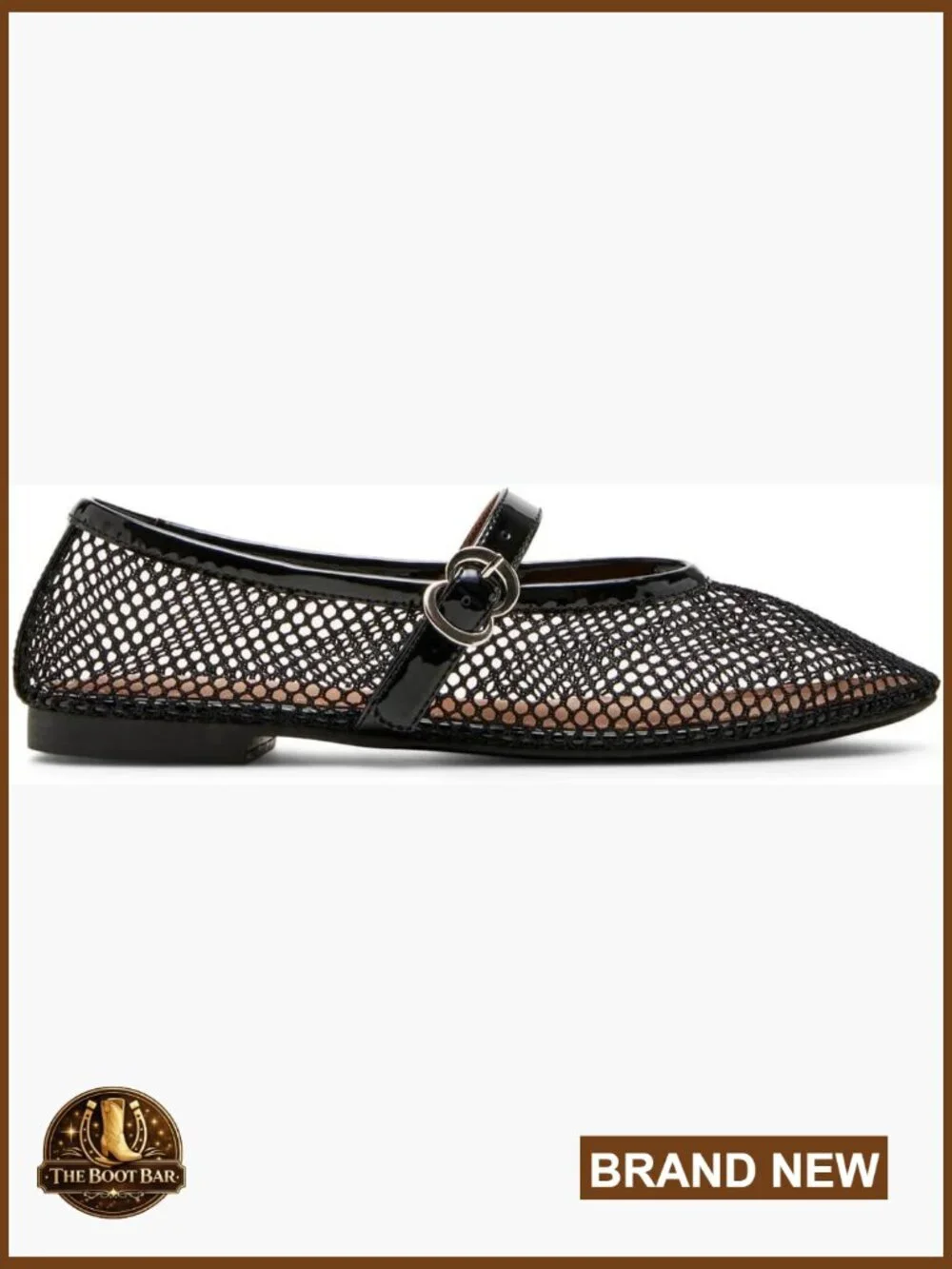 Faux Leather Ballet Flats, Mary Jane Style, Buckle Closure, Dance Shoes